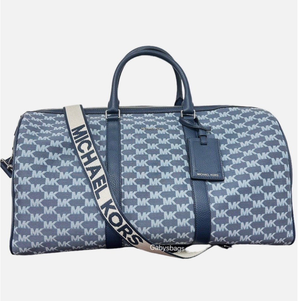 Michael Kors Navy cooper weekender duffel bag